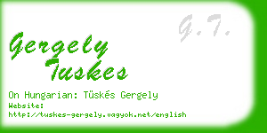 gergely tuskes business card